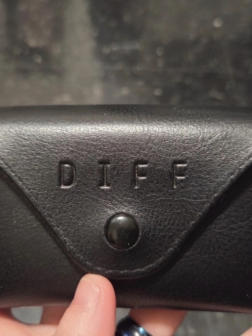Diff Eyewear Gold Sunglasses with Snap Closure Case